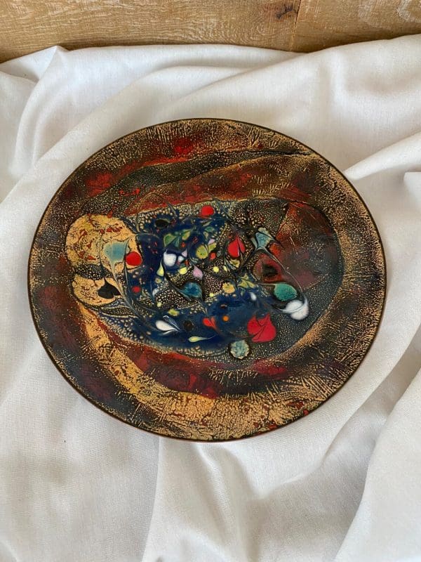 enamel copper plate top view