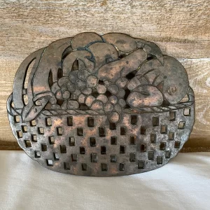 vintage trivets copper fruit basket