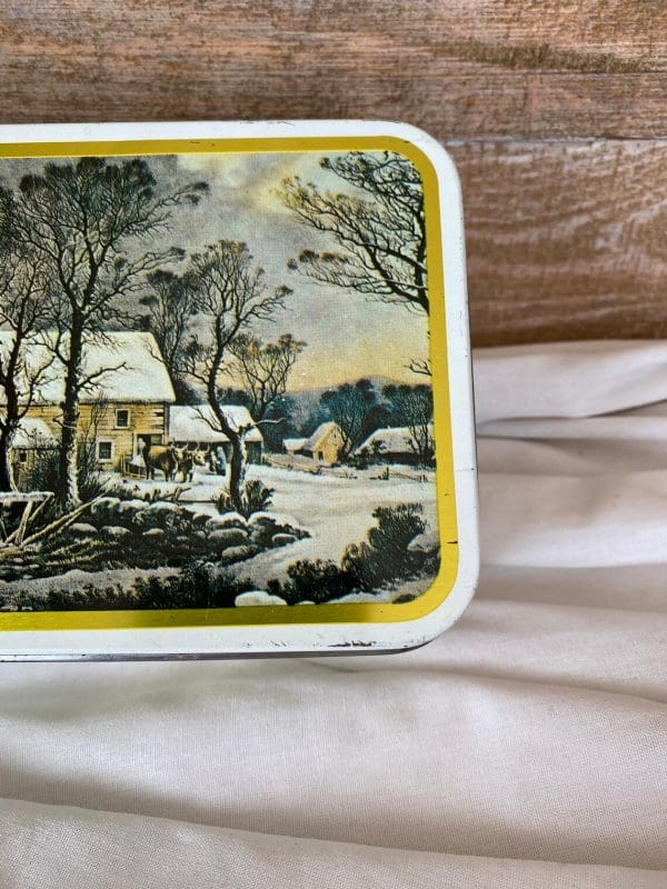 Currier and Ives tins scuffs to paint