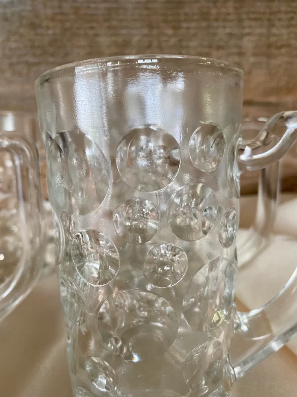 vintage glass beer mugs small size