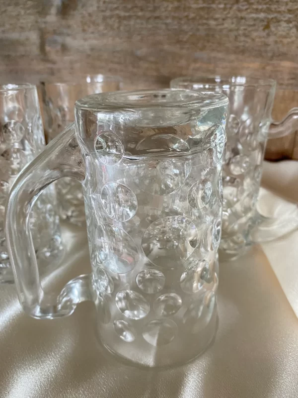 vintage glass beer mugs clear glass