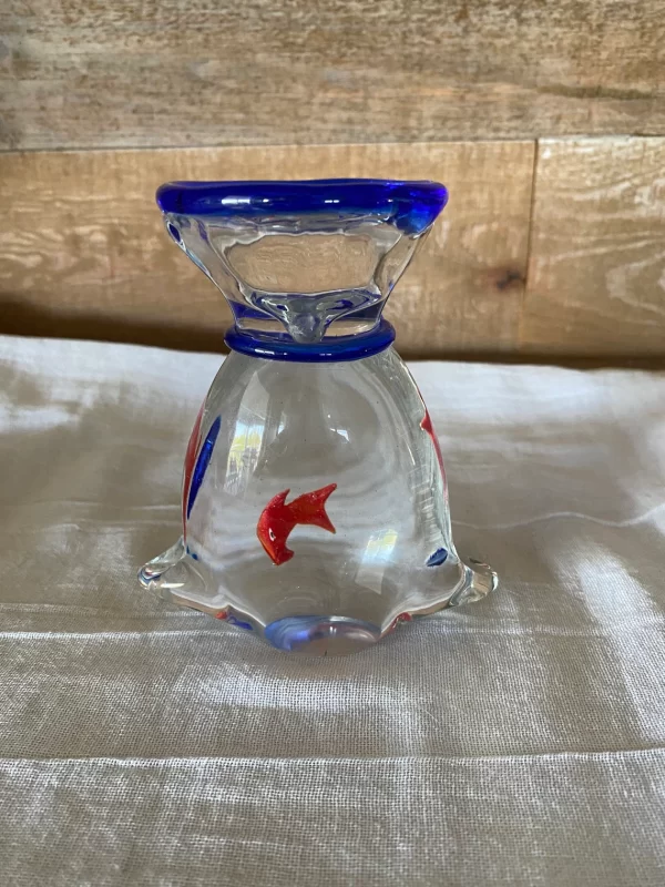 glass fish decor goldfish in bag