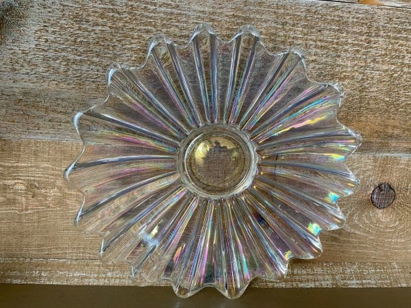 clear carnival glass bowl