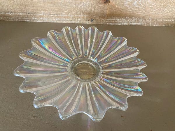 clear carnival glass bowl decorative dish