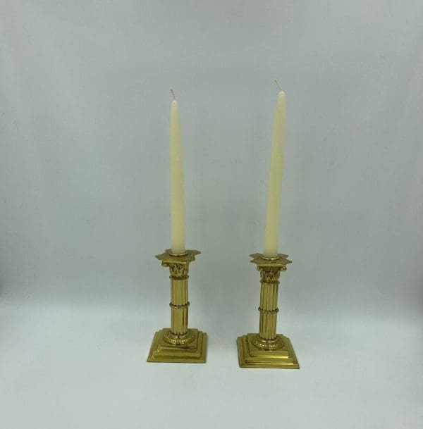 metal gold candle holder set of two