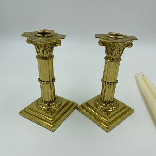 metal gold candle holder backside