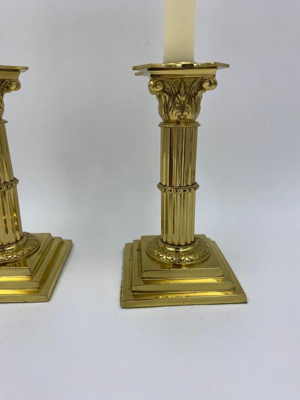 metal gold candle holder close right