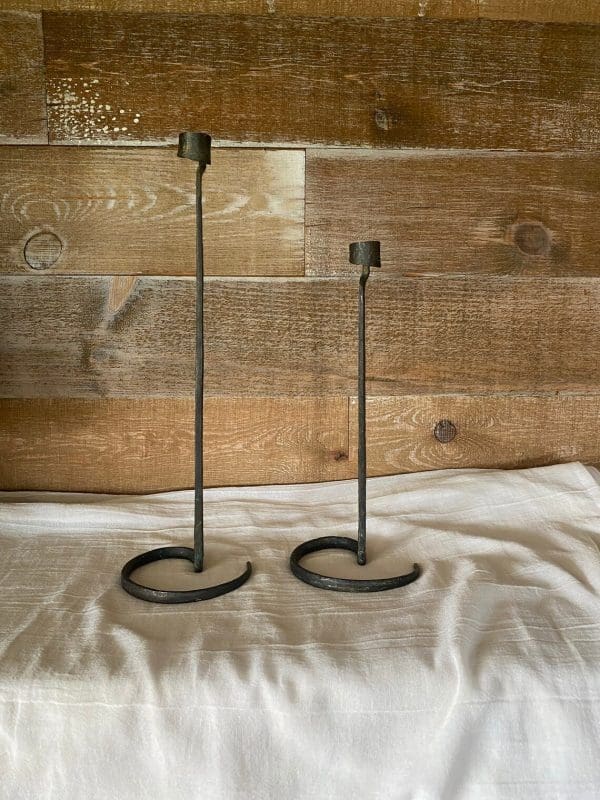 vintage wrought iron candle holders