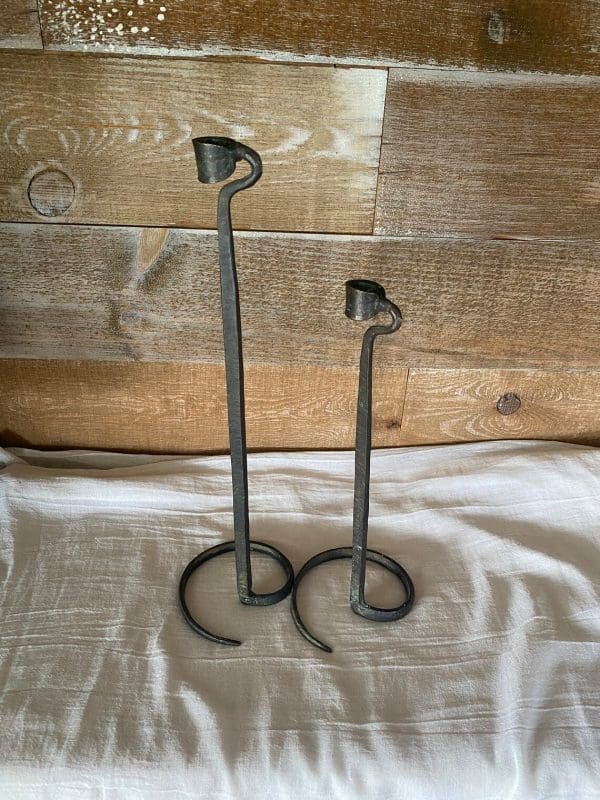 vintage wrought iron candle holders top