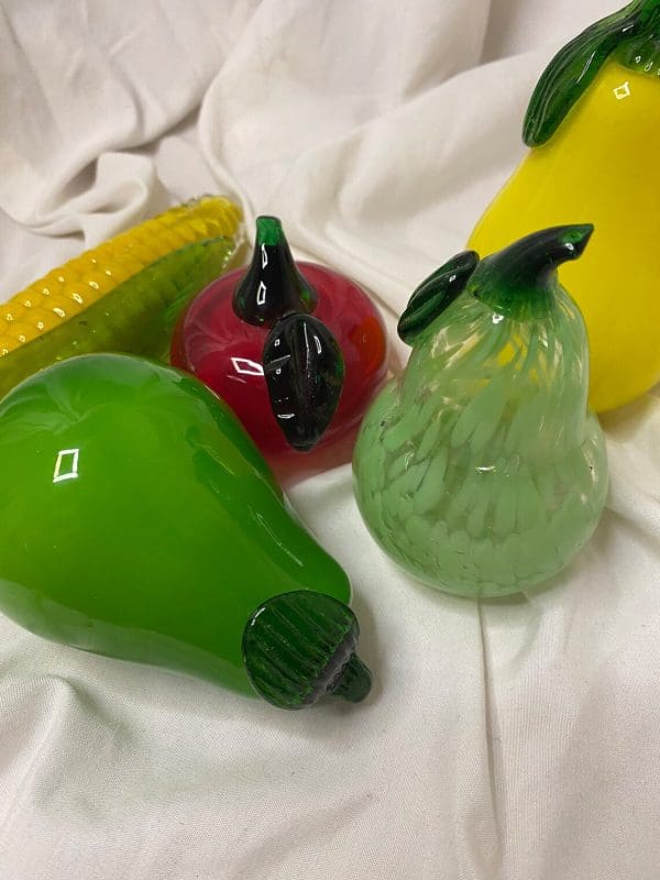 glass fruit set of handblown art glass