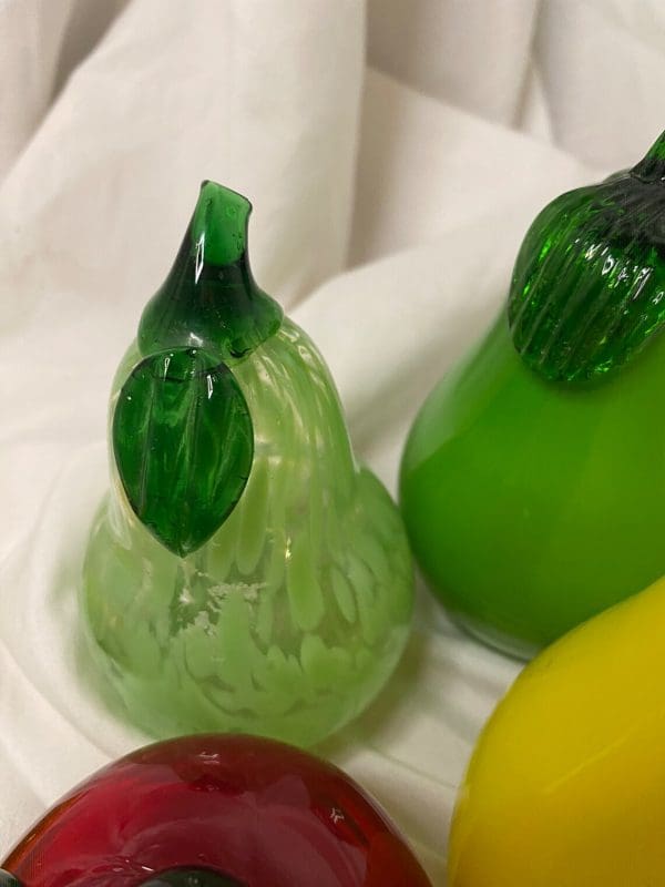 glass fruit green clear pear