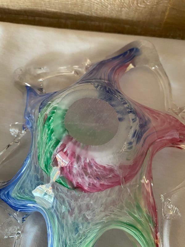 hand blown glass bowl bottom