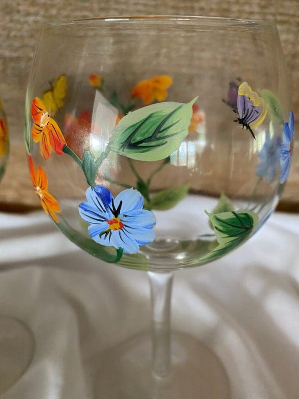 hand painted goblets beautiful artwork