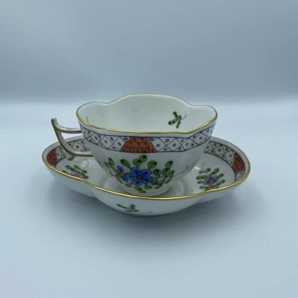 Herend tea cup unique shaped set