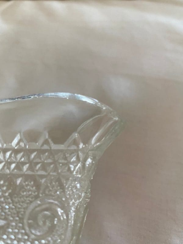 vintage glass sugar and creamer sets chip