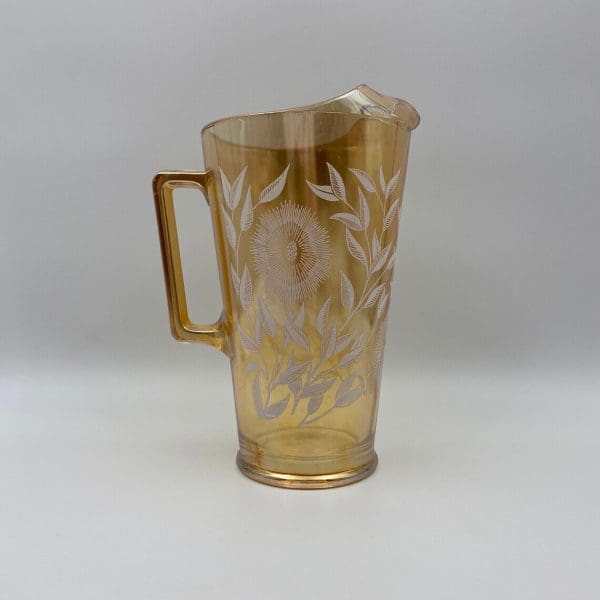 vintage carnival glass pitcher mirigold