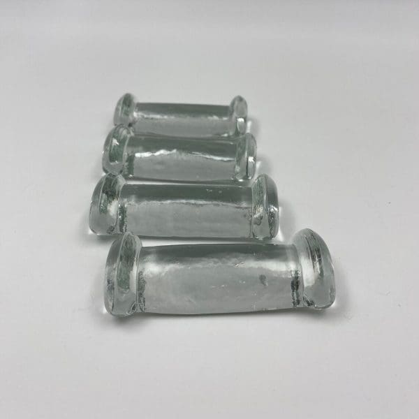 glass knife rests front set of four