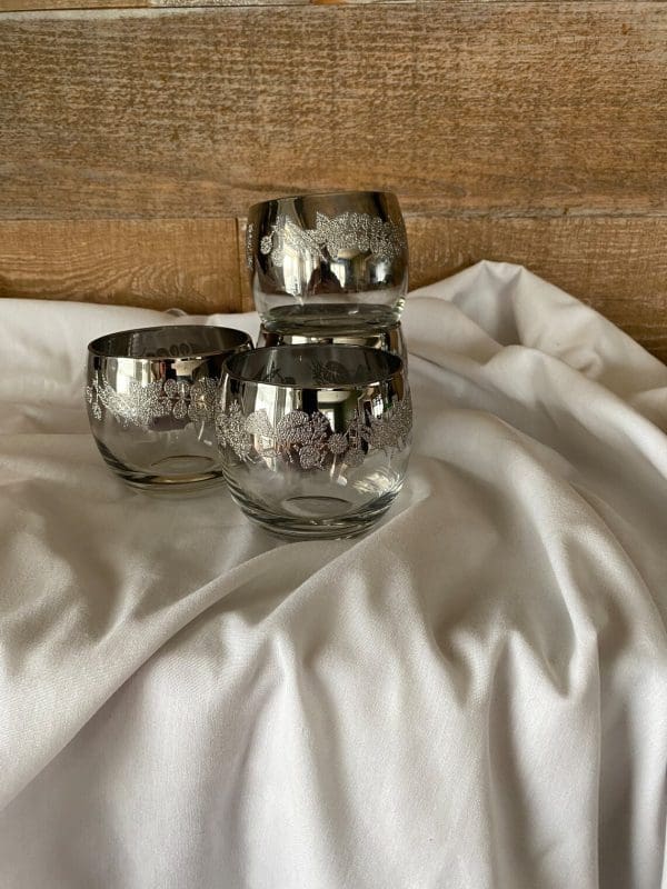 roly poly glass silver fade set of 4