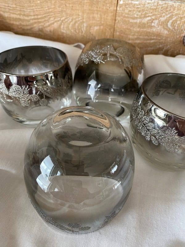 roly poly glass bottom set of four