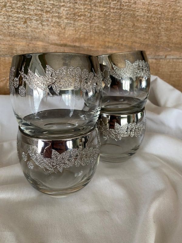 roly poly glass platinum glass set of 4