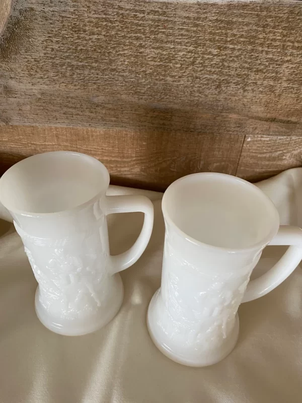 milk glass stein tops