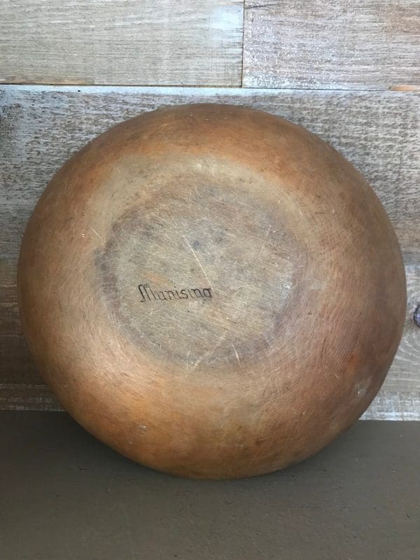 Munising wooden bowl bottom signed