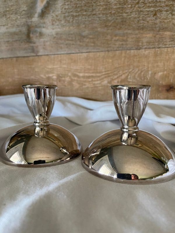 Oneida candle holders silverplate pair