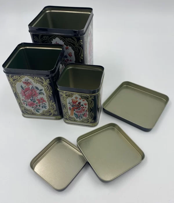 tin canister set vintage inside tops