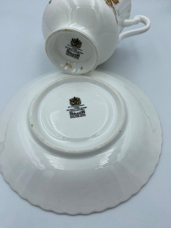 vintage paragon tea cup and saucer bottom