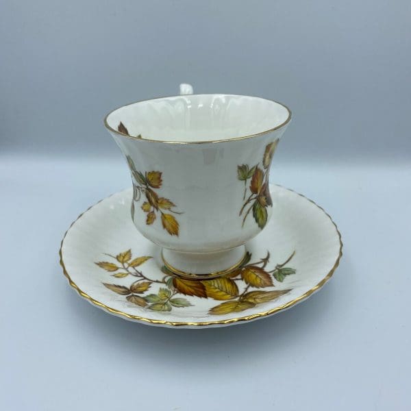 vintage paragon tea cup and saucer gold edges and rim