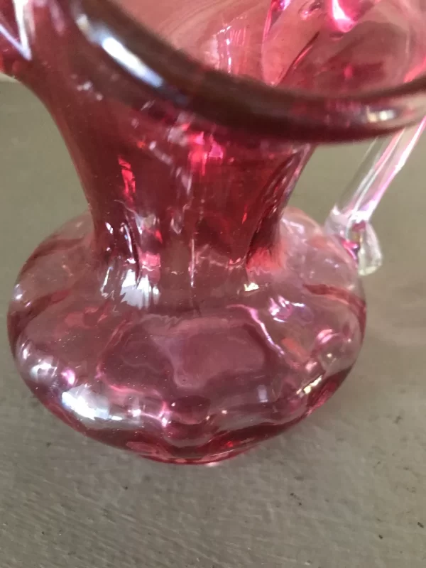 pink glass creamer base