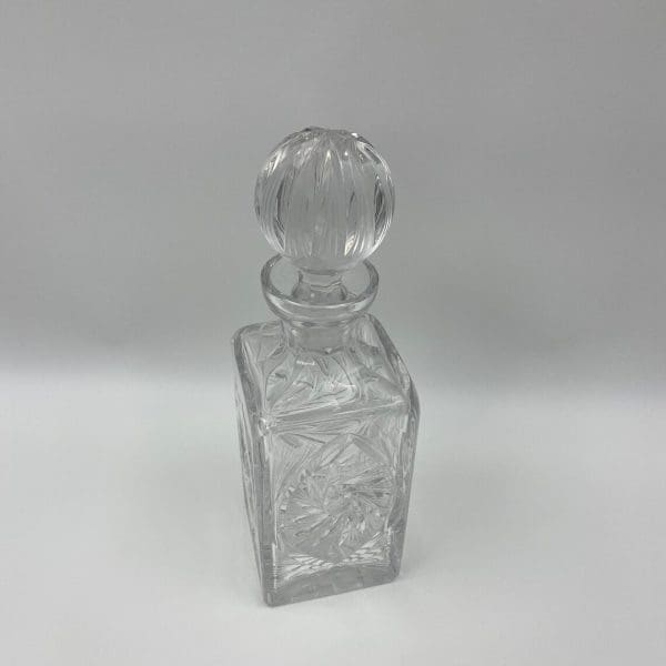 pinwheel vintage square crystal decanter front