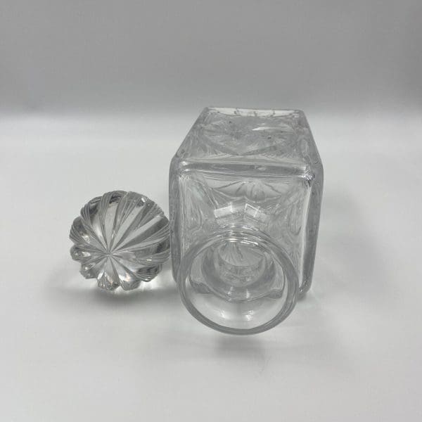 vintage square crystal decanter top