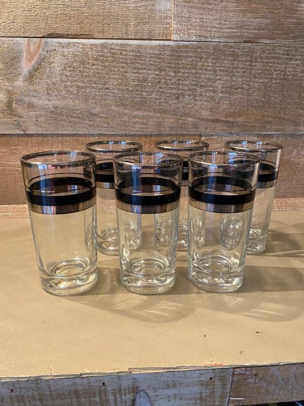 vintage cocktail glasses set of six