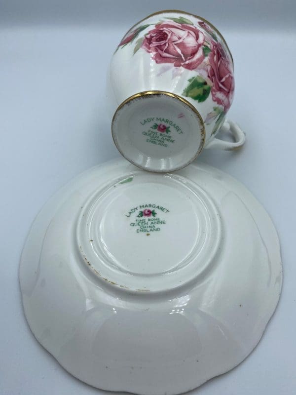 Queen Anne Lady Margaret tea cup and saucer bottom