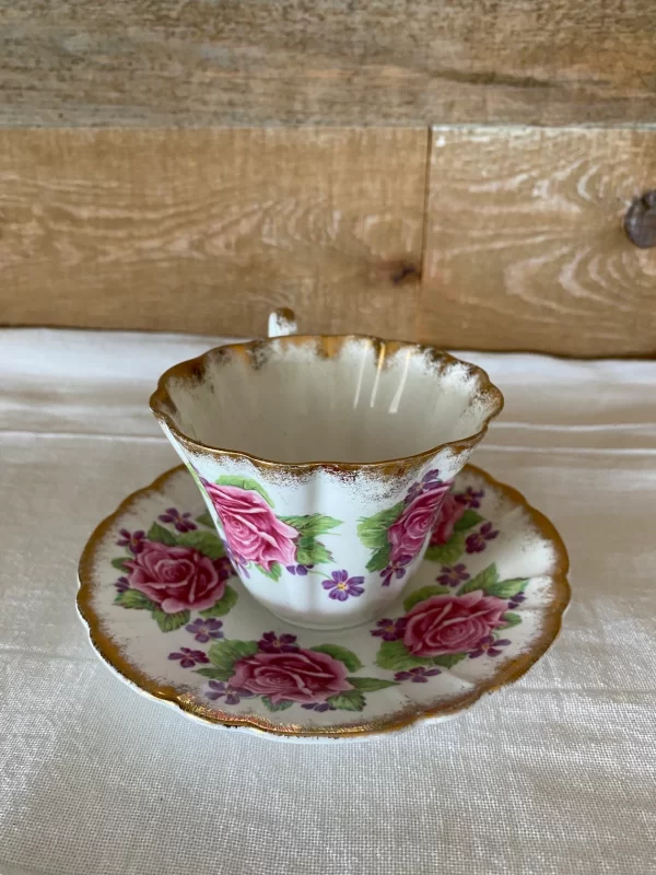 Gladstone bone china tea cup handle in back