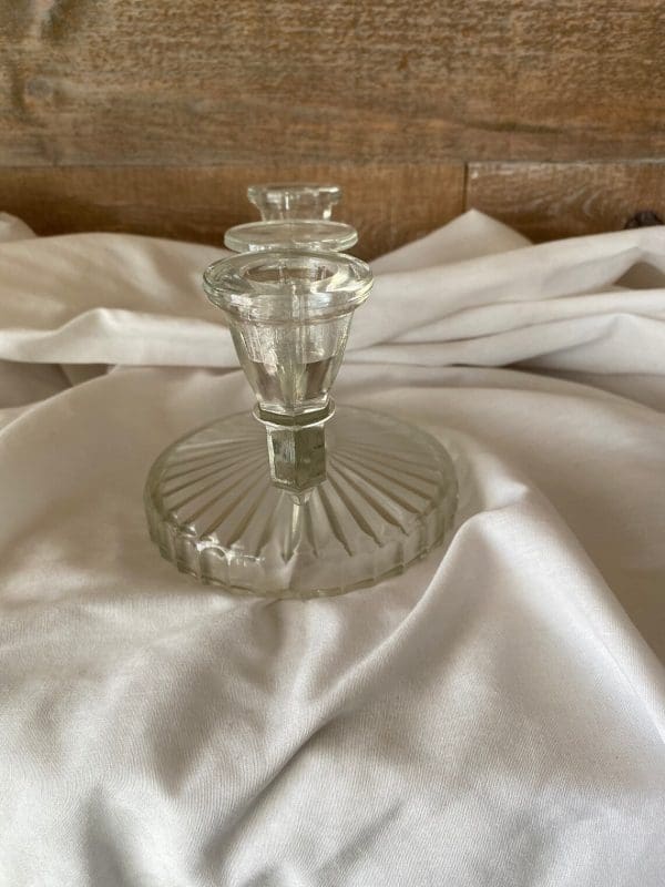 vintage glass candelabra end