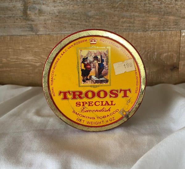 tobacco tins vintage Troost Special Cavendish round can