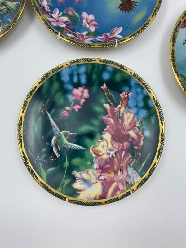 Bradford Exchange hummingbird plates close