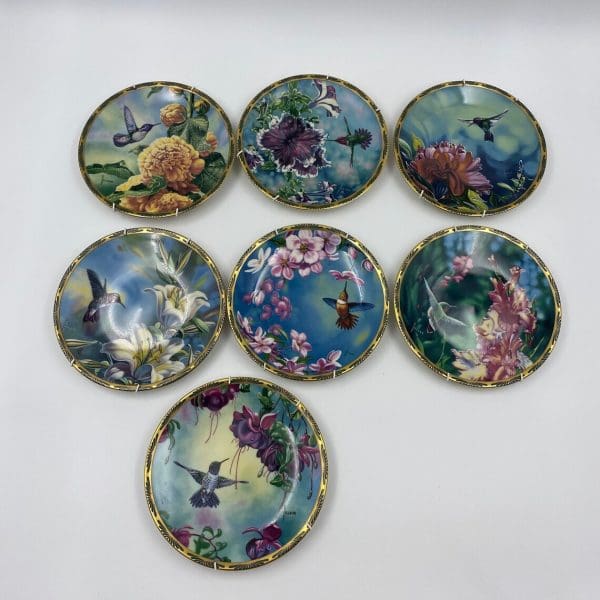 Bradford Exchange hummingbird plates fronts