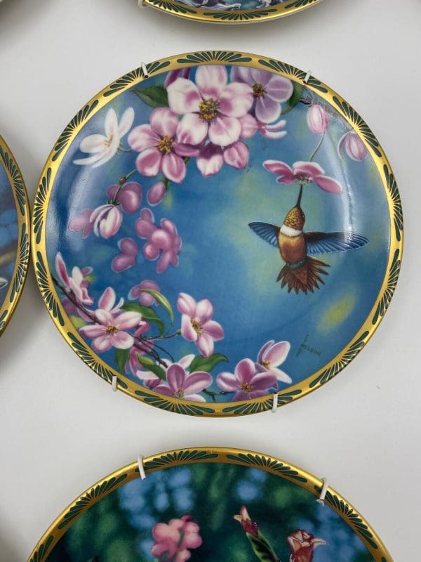 Bradford Exchange hummingbird plates set of 7 close of one