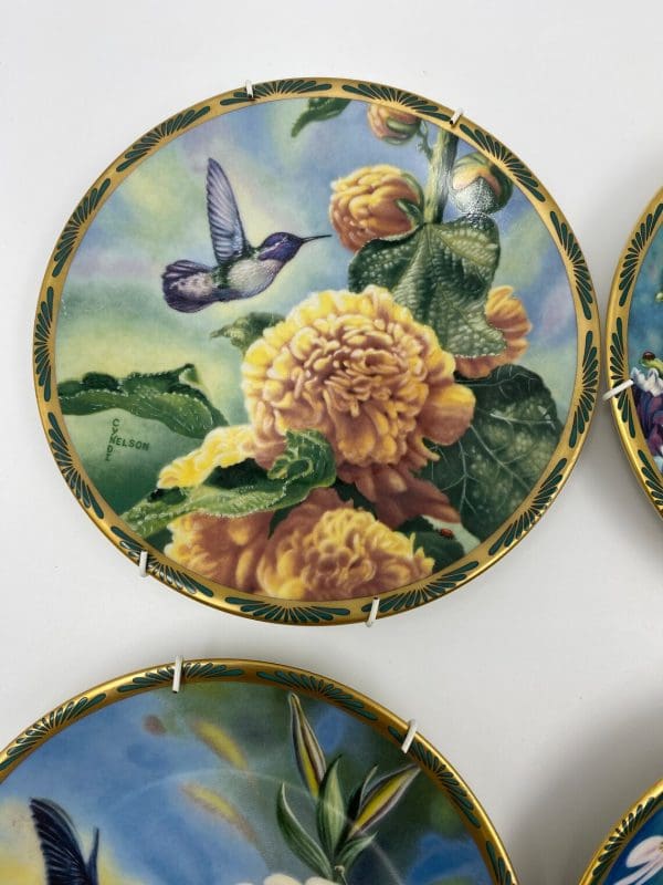 Bradford Exchange hummingbird plates set of 7