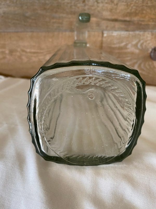 vintage glass juice pitcher bottom