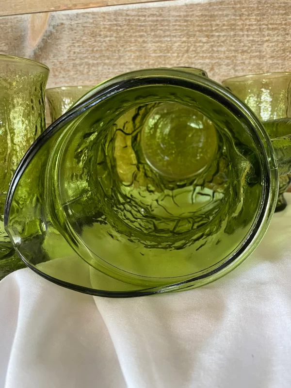 Anchor Hocking green pitcher inside