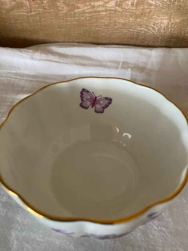 Aynsley Wild Violets bowl inside