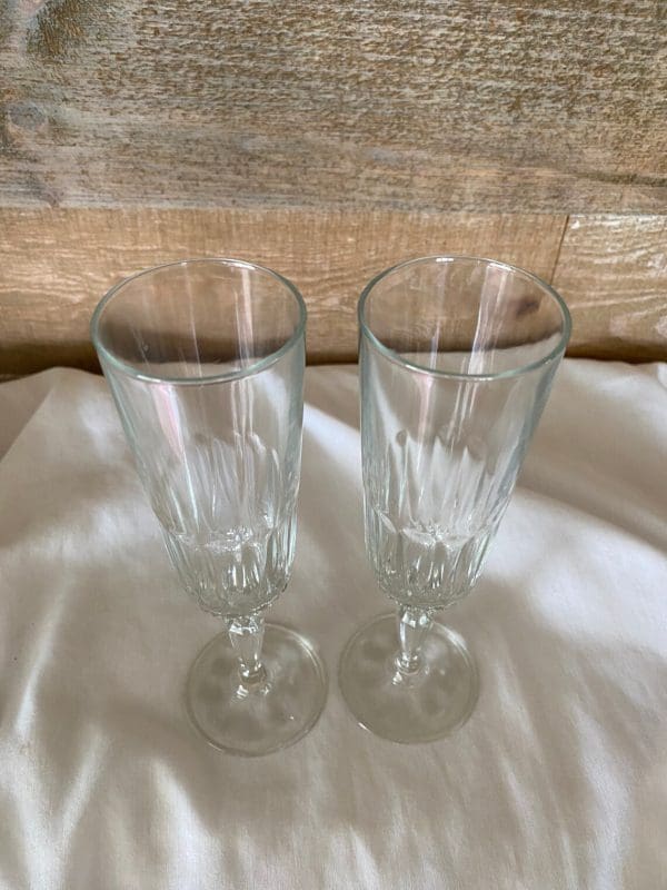 cut glass champagne flutes tops