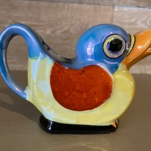 vintage creamer ducks blue handle