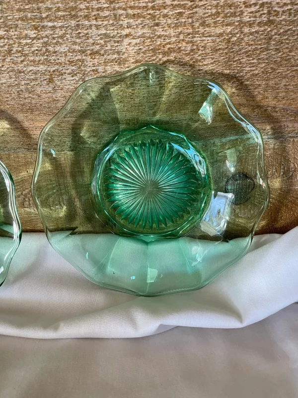 Fostoria uranium glass side plate