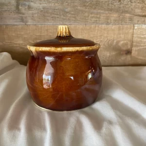 Hull brown drip pottery jar