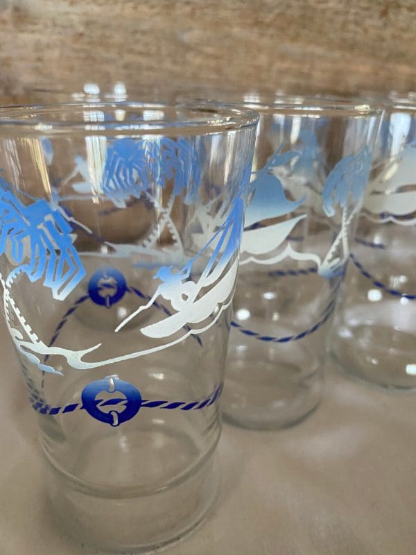 sailboat glasses close of one